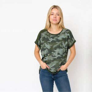2/$30 Lucky Brand Short Sleeve Camo Tee Green Gray Small #A1480